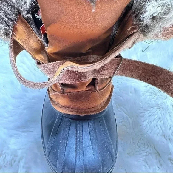 Joe Fresh Quick Close Winter Boots Brown & Pink Size 10 - Picture 12 of 16